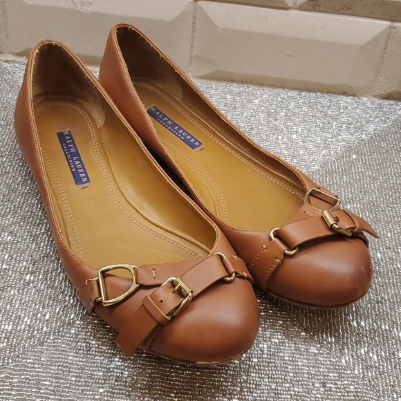 SOLD!! RALPH LAUREN Purple Label Leather Flats - Size 9 - Picture 1 of 9